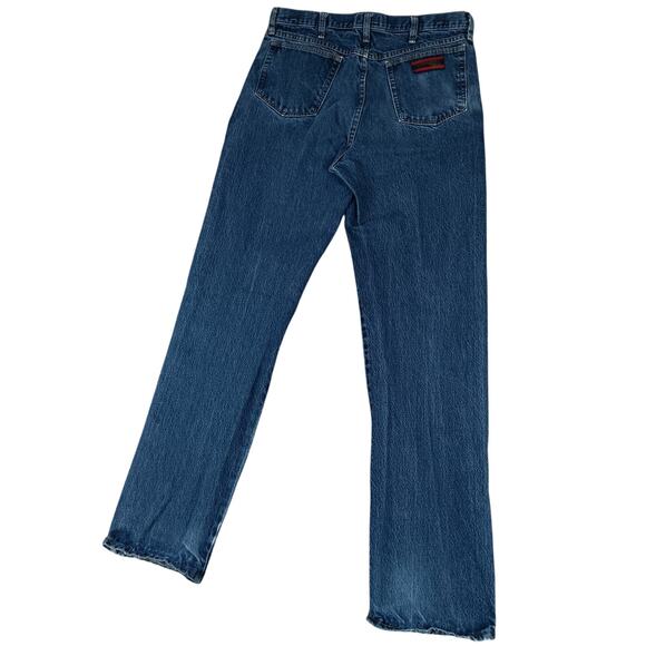 Wrangler 20X Style 22 Jeans Men's 35X37 Dark Washed Distressed Original Fit Tall - Picture 3 of 13